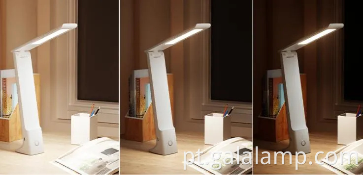 Luz de proteção para os olhos LED múltiplo, carregamento dobrável, lâmpada de mesa de escurecimento